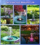 Solar Floating Fountain with Flower and Nozzles