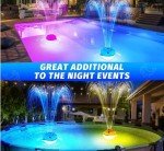 Rechargeable Floating Pool Fountain with Lights