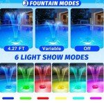 Rechargeable Floating Pool Fountain with Lights