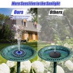 Solar Powered Bird Bath Fountain with 7 Nozzles