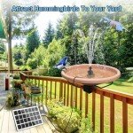 Solar Fountain Pump with Colorful Lights & Nozzles