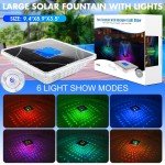 Large Solar Pool Fountain with Light Show