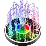 Solar Floating Fountain with Colorful Lights