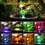 Solar Fountain Pump with LED Lights and Nozzles
