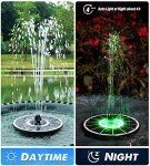 Solar Floating Fountain with Colorful Lights