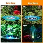Solar Fountain Pump with LED Lights and Nozzles