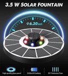 Solar Floating Fountain with Colorful Lights