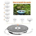Solar Fountain Pump with LED Lights and Nozzles