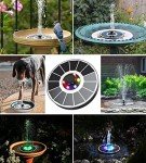 Solar Floating Fountain with Colorful Lights