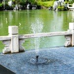 Solar Bird Bath Fountain with Floating Pump and Nozzles