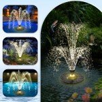 Floating Pond Fountain with LED Lights & Sprinklers