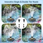 Floating Pond Fountain with LED Lights & Sprinklers