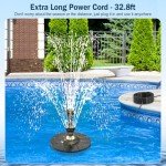 Floating Pond Fountain with LED Lights & Sprinklers
