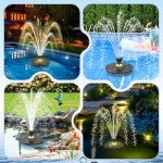 Floating Pond Fountain with LED Lights & Sprinklers