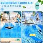 Upgraded Solar Pool Fountain with Light Show