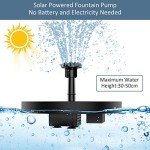 Solar Bird Bath Fountain with 6 Nozzles