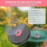 Solar Bird Bath Fountain with Pink Flower Light