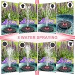 Solar Bird Bath Fountain with Pink Flower Light