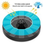 Solar Bird Bath Fountain with 6 Nozzles