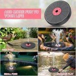 Solar Bird Bath Fountain with Pink Flower Light
