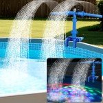 Above Ground Pool Waterfall Fountain with Lights