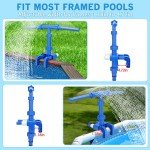 Above Ground Pool Waterfall Fountain with Lights