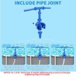 Above Ground Pool Waterfall Fountain with Lights