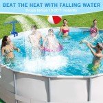 Above Ground Pool Waterfall Fountain with Lights