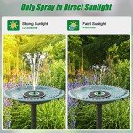 Solar Powered Bird Bath Fountain with Nozzles