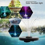 Solar Colorful Fountain with 12 LED Lights