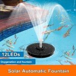 Solar Colorful Fountain with 12 LED Lights