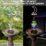 Solar Colorful Fountain with 12 LED Lights