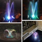 Solar Colorful Fountain with 12 LED Lights