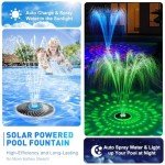 Solar Floating Fountain with Light Show