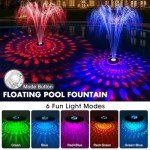 Solar Floating Fountain with Light Show