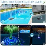 Solar Floating Fountain with Light Show