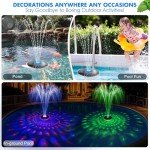 Solar Floating Fountain with Light Show