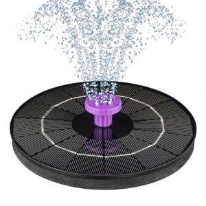 Solar Bird Bath Fountain Pump with 8 Nozzles