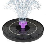 Solar Bird Bath Fountain Pump with 8 Nozzles