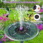 Solar Bird Bath Fountain Pump with 8 Nozzles