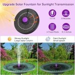 Solar Bird Bath Fountain Pump with 8 Nozzles