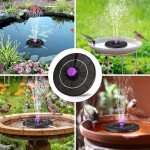 Solar Bird Bath Fountain Pump with 8 Nozzles