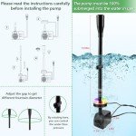 15W Submersible Pond Fountain Pump with Lights