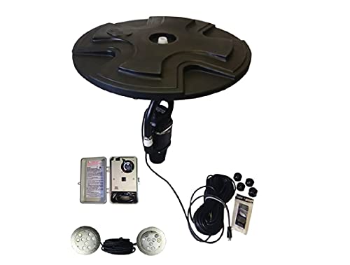 1/2HP Decorative Pond Floating Eco Fountain with Color Changing Lights