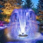 Anfraer RGB Floating Pond Fountain with LED Lights