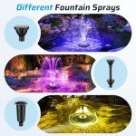 Anfraer RGB Floating Pond Fountain with LED Lights
