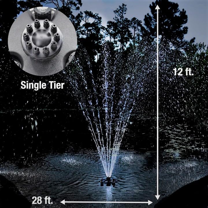 Custom Pro GV15000 Floating Pond Fountain Aerator Kit