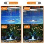 Solar Powered RGB Water Fountain with 8 Nozzles