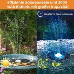 Solar Powered RGB Water Fountain with 8 Nozzles