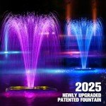 Upgraded Solar Floating Pool Fountain with Lights